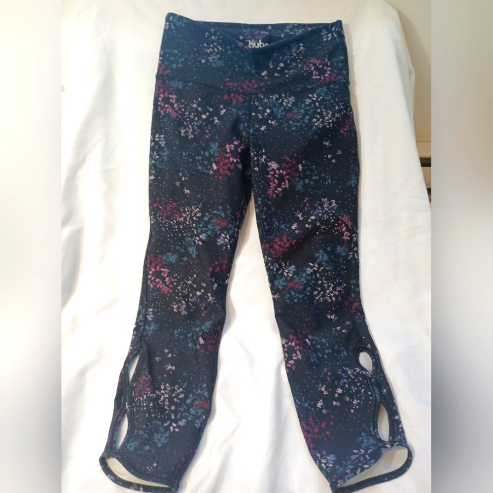 Hyba Womens Athletic Leggings Size M Floral